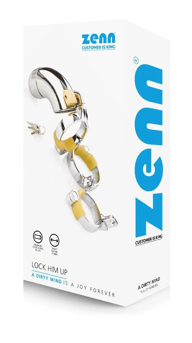 Chastity Cage with 3 Cockrings